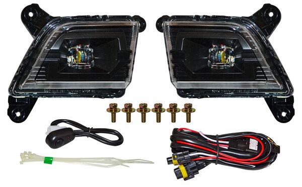 FARO AUX (NIEBLA) CHEVROLET PU 19-21 LEDS FONDO NEG JGO  TW