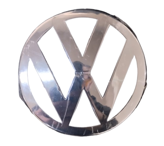 INSIGNIA PARRILLA VW BORA, POLO 12.5 CM X 12.5 CM CROM ORIGINAL