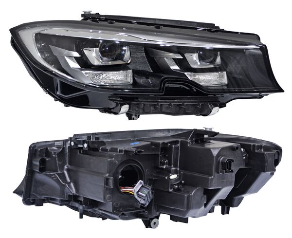 [20-H649-A6-2B] FARO BMW SERIE 3 2019 AL 2022 LEDS C/MOTOR S/AFS FILO CROM  DER TYC