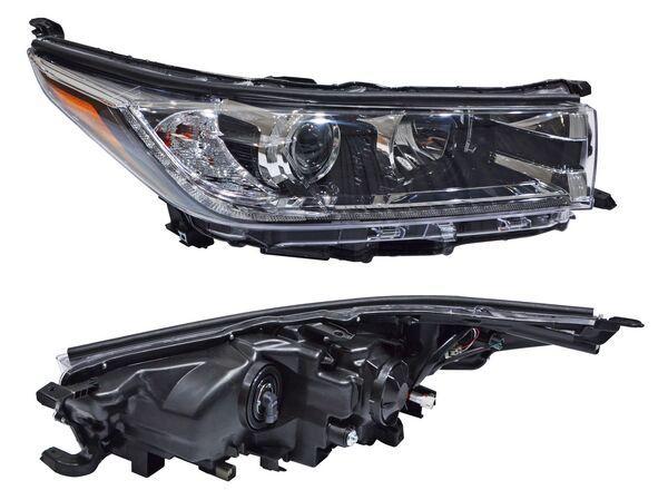 FARO TOYOTA HIGHLANDER 2017 AL 2019 FILO CROMADO C/LUZ DE DIA DER