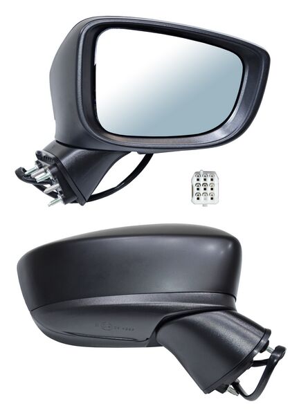 ESPEJO MAZDA 2 2016 A 2022  ELECT T NEG P/PINTAR C/DESEMPAÑANTE 6 PINES DER