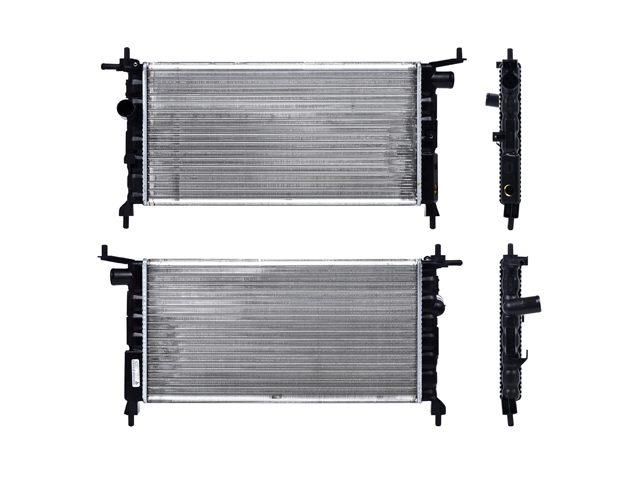 [RACH-CH94-AL] RADIADOR CHEVROLET CHEVY 1994 AL 2012 L4 1.4/1.6 LTS CORTO S/AA STD 20 4/5X10 1/16X26MM ALUM MEC VALEO