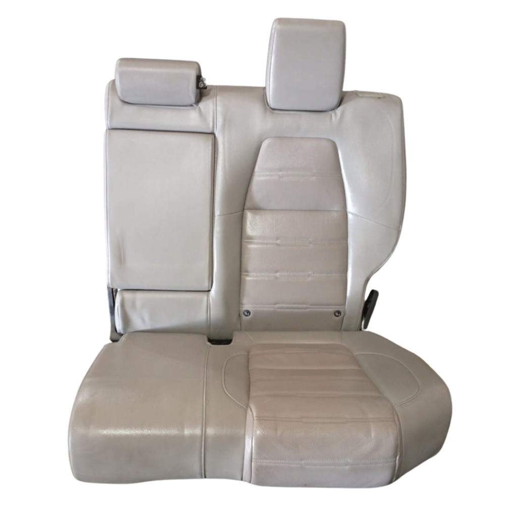 ASIENTO BANCA PIEL PORTA VASOS ABATIBLE GRIS TRAS