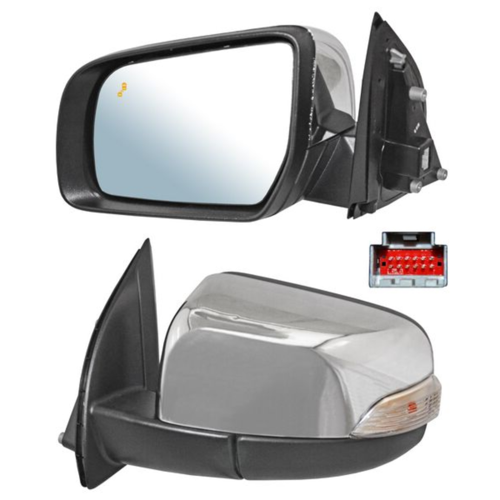 ESPEJO FORD RANGER 2017 AL 2021 ELECT CROM C/SENSOR PUNTO CIEGO C/LUZ INF AUTOABATIBLE C/DESEMP IZQ