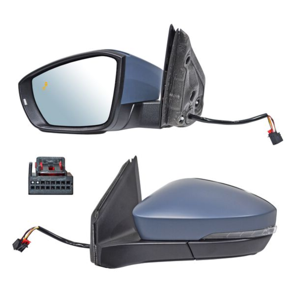 [ESVO-TC20-EL8I2] ESPEJO VOLKSWAGEN TCROSS 2020 AL 2021 ELECT P/PINT C/DIRECC C/SENSOR PUNTO CIEGO C/DESEMP 8 PINES IZQ