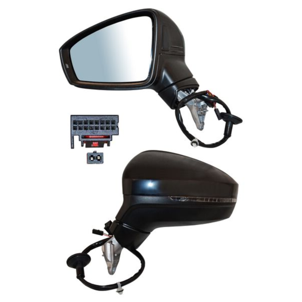 ESPEJO VOLKSWAGEN TIGUAN 2020 AL 2022 ELECT P/PINT CON DIRECC C/DESEMP C/SENSOR PUNTO C/MEM C/LUZ INF CIEGO 15 PINES IZQ