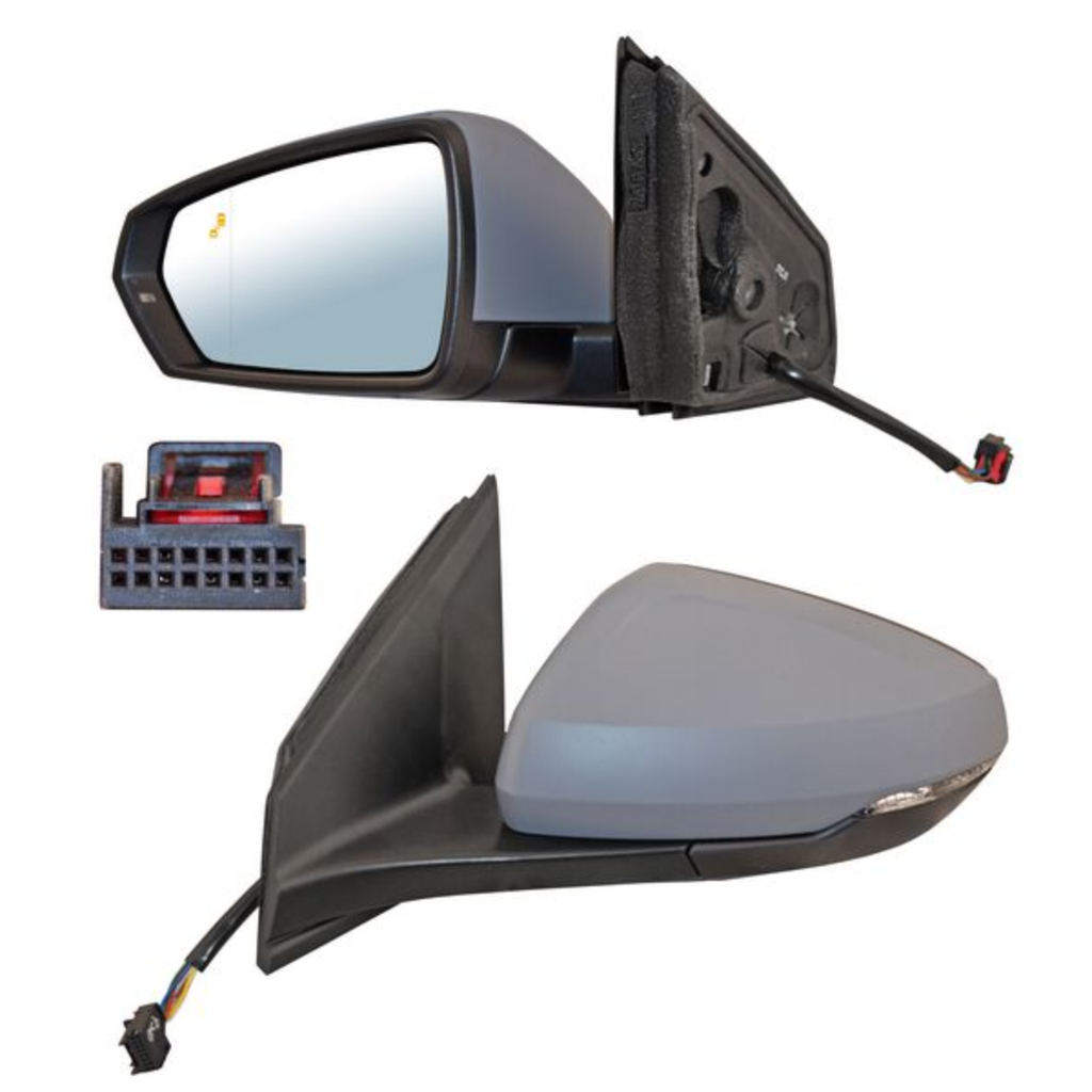 ESPEJO VOLKSWAGEN VIRTUS 2020 AL 2022 ELECT P/PINT C/DIRECC C/DESEMP C/MEM C/SENS PUNTO CIEGO AUTOABATIBLE 10 PINES IZQ