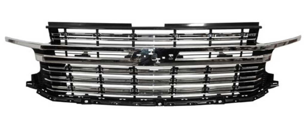 PARRILLA CHEVROLET SUBURBAN/ TAHOE 2021 AL 2023 LINEAS CROM