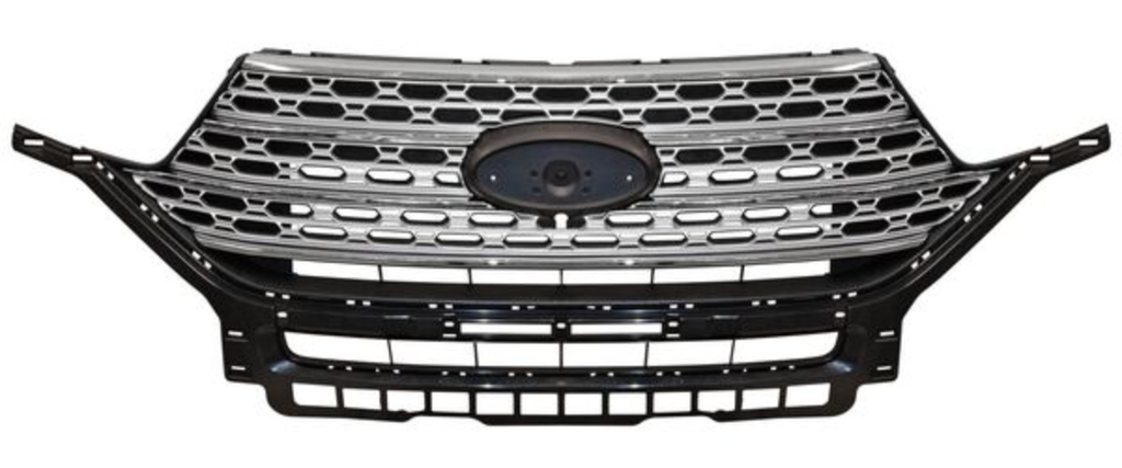 [PAFO-EX20-PLCMCR] PARRILLA FORD EXPLORER 2020 AL 2023 PLATA C/MOLD CROM