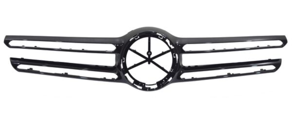 MOLDURA PARRILLA MERCEDES BENZ GLC 2020 AL 2023 NEG C/HOYO P/CAM