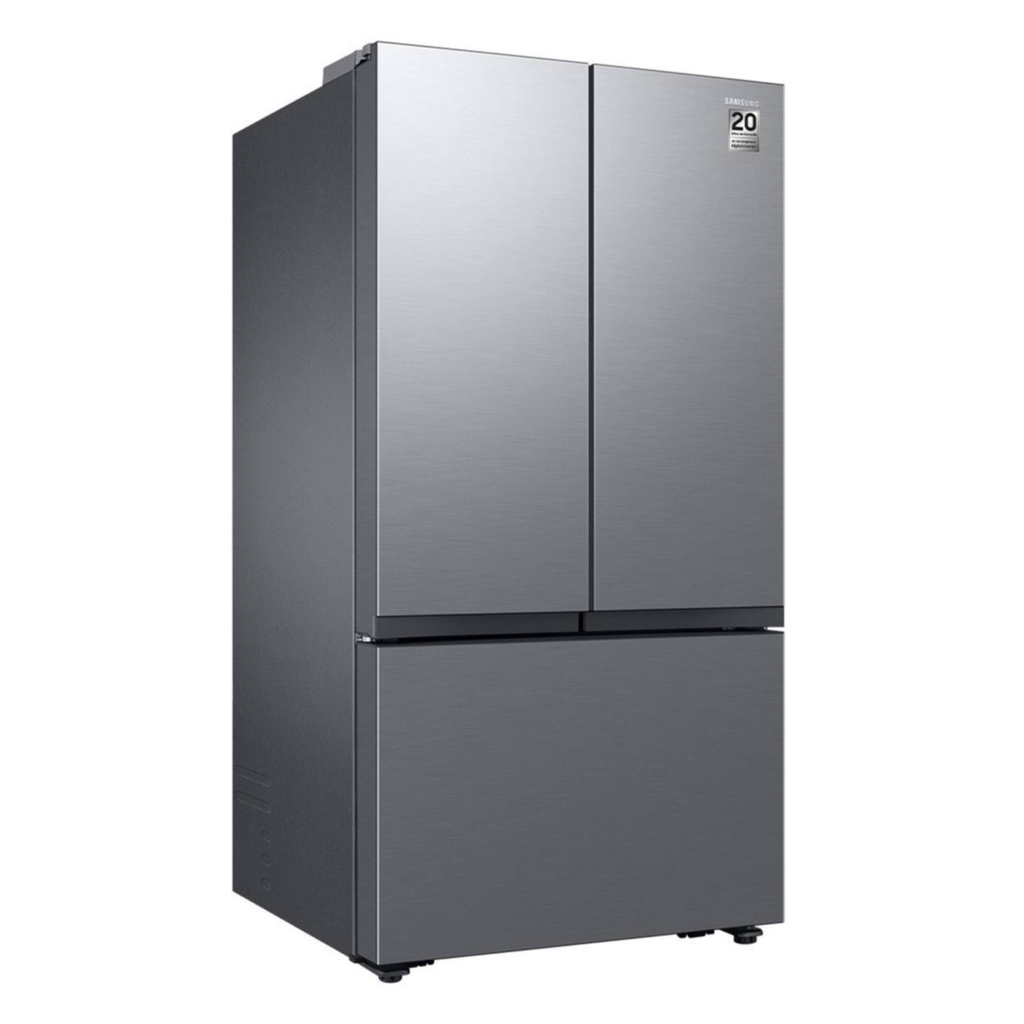 REFRIGERADOR SAMSUNG ALUMINIO PLATA C/LED DOBLE PUERTA FRENCH DOOR 32" MODEL. RF32CG5A10S9EM