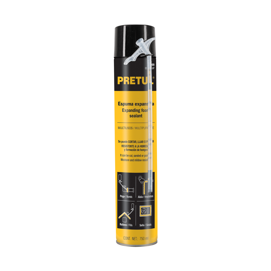 ESPUMA EXPANSIVA 750 ML PRETUL COD. 27009