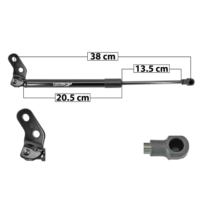 [51208MAN] AMORTIGUADOR 5TA PUERTA CHEVROLET BEAT 10-15/ CHEVROLET SPARK 11-15/ CON BRACKETS 38 20.5 13.5 ENTRADA TIPO 1 ENTRADA 2 TIPO 1 360 80.93 36.71 420 94.42 42.83 YOKOMITSU 95962016 CHN DERTRASERA