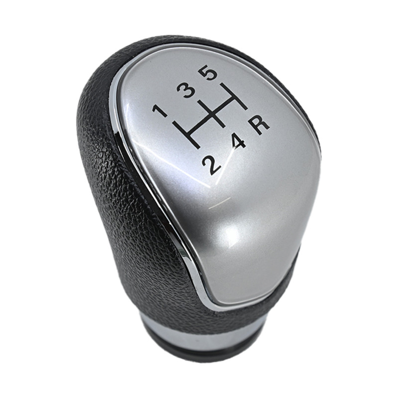 [109138MAN] PERILLA (POMO) PALANCA VELOCIDADES FORD FIESTA 05-13/ FORD FOCUS 05-16/ FORD MONDEO 05-13/ PALANCA NEGRO/PLATA 5 PIEL SINTETICA CHN