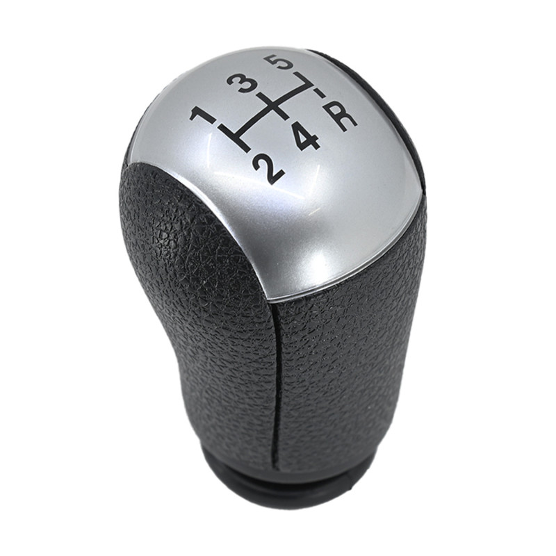 [109144MAN] PERILLA (POMO) PALANCA VELOCIDADES FORD FIESTA 02-08/ FORD FOCUS 04-12/ FORD MONDEO 00-07/ FORD MUSTANG 05-12/ FORD TRANSIT 06-12/ PALANCA NEGRO/PLATA 5 PIEL SINTETICA CHN 4M51-A045B79