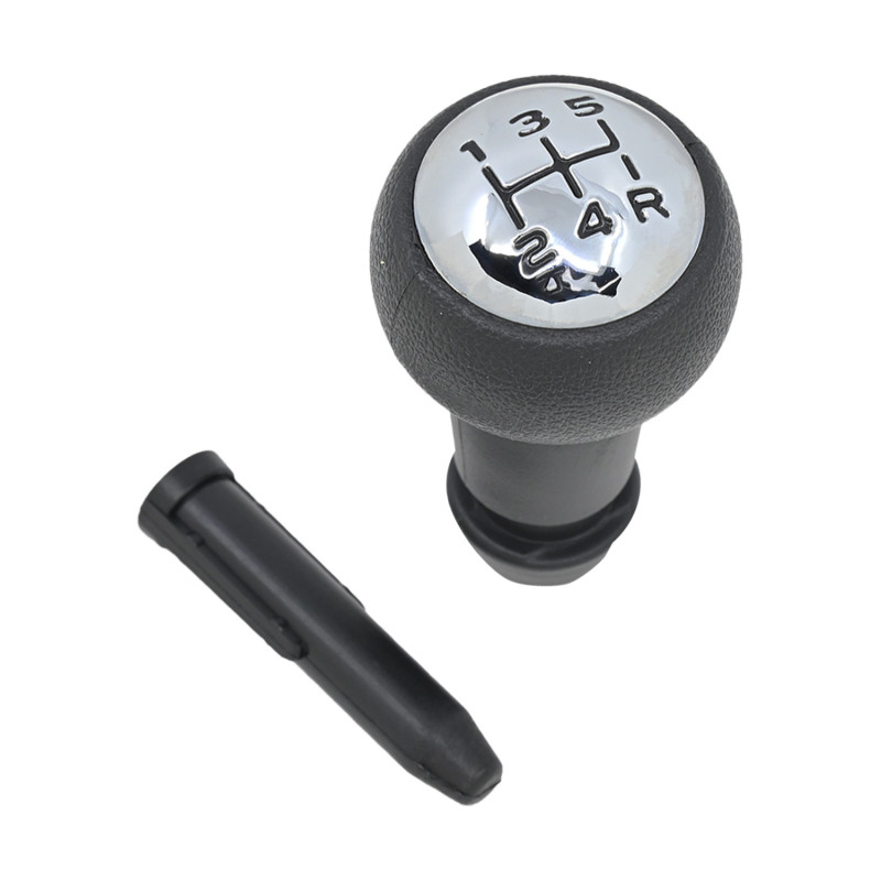 [109177MAN] PERILLA (POMO) PALANCA VELOCIDADES PEUGEOT 206 01-09/ PEUGEOT 207 06-13/ PEUGEOT 306 94-01/ PEUGEOT 307 02-08/ PEUGEOT 308 08-21/ PEUGEOT 508 12-21/ PEUGEOT GRAND RAID 2008/ PEUGEOT PARTNER 09-18/ PALANCA NEGRO/ALUMINIO 5 PIEL SINTETICA TIPO ORIGINAL CHN