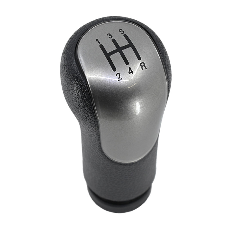 [109182MAN] PERILLA (POMO) PALANCA VELOCIDADES FORD FIESTA 02-10/ FORD IKON 11-15/ PALANCA NEGRO/PLATA 5 PIEL SINTETICA TIPO ORIGINAL CHN