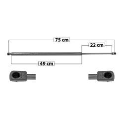 [51032MAN] AMORTIGUADOR 5TA PUERTA FORD ESCAPE 17-19 75 49 22 ENTRADA TIPO 9 ENTRADA 2 TIPO 9 610 137.13 62.2 670 150.62 68.32 SPART 5274 TUR DER/ IZQ