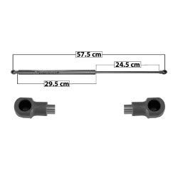 [60012MAN] AMORTIGUADOR 5TA PUERTA FORD FIESTA HATCHBACK 97-02 57.5 29.5 24.5 ENTRADA TIPO 1 ENTRADA 2 TIPO 1 295 66.32 30.08 355 79.81 36.2 6409 TUR DER/ IZQ
