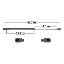 [50834MAN] AMORTIGUADOR 5TA PUERTA HYUNDAI ACCENT 12-17 46.6 23.5 19.5 ENTRADA TIPO 9 ENTRADA 2 TIPO 9 235 52.83 23.96 295 66.32 30.08 SPART 7948 TUR