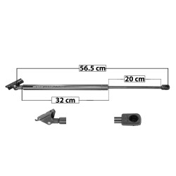 AMORTIGUADOR 5TA PUERTA JEEP CHEROKEE 97-01 56.5 32 20 ENTRADA TIPO 6 ENTRADA 2 TIPO 9 660 148.37 67.3 720 161.82 73.4 SPART 6677 TUR