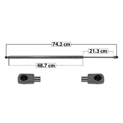 AMORTIGUADOR 5TA PUERTA JEEP GRAND CHEROKEE 11-13 74.2 48.7 21.3 ENTRADA TIPO 9 ENTRADA 2 TIPO 9 830 186.59 84.64 890 200.08 90.75 SPART SP-5208 TUR DER/ IZQ
