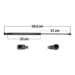 [50833MAN] AMORTIGUADOR 5TA PUERTA KIA RIO 18-22 50.5 25 21 ENTRADA TIPO 1 ENTRADA 2 TIPO 9 360 80.93 36.71 420 94.42 42.83 SPART 7426 TUR DER/ IZQ