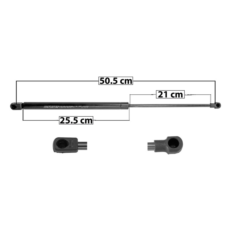 AMORTIGUADOR 5TA PUERTA SEAT LEON 99-05 50.5 25.5 21 ENTRADA TIPO 9 ENTRADA 2 TIPO 1 420 94.42 42.83 480 107.91 48.95 SPART 7536 TUR DER/ IZQ
