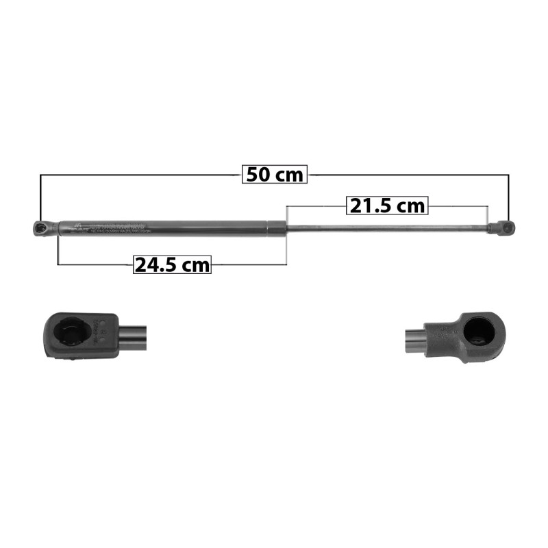 AMORTIGUADOR 5TA PUERTA SEAT IBIZA 03-08 50 24.5 21.5 ENTRADA TIPO 9 ENTRADA 2 TIPO 1 440 98.92 44.87 500 112.4 50.98 TUR DER/ IZQ
