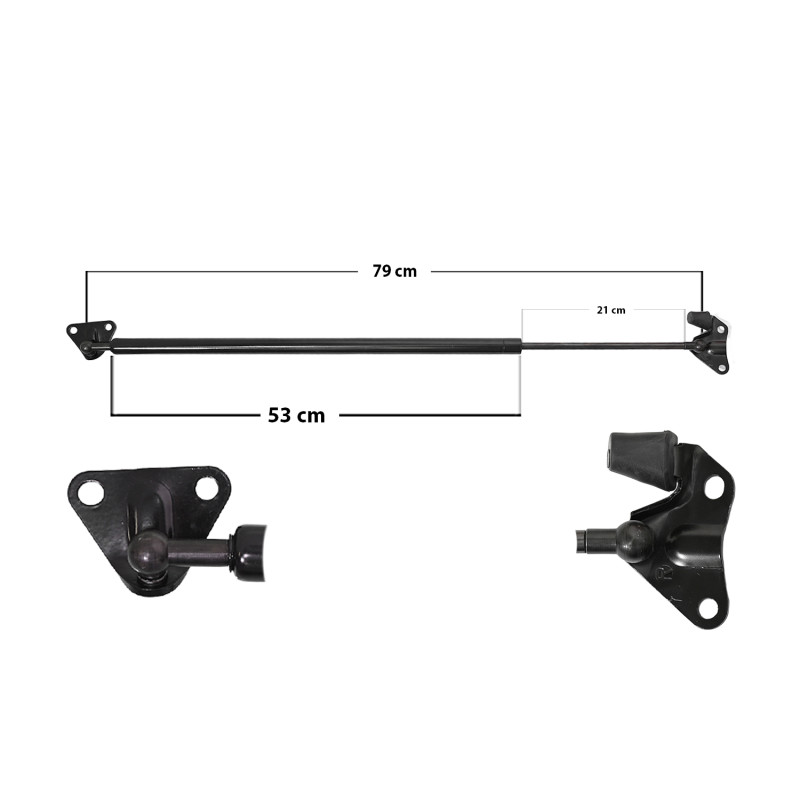AMORTIGUADOR CAJUELA TOYOTA HIACE 04-14 CON BRACKETS 79 53 21 ENTRADA TIPO 21 ENTRADA 2 TIPO 21 1480 332.73 150.92 1420 319.24 144.8 SPART SP-5154 TUR DER