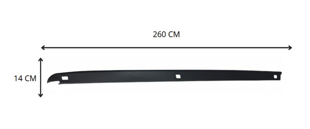 [MTDO-RA10-OR2] MOLDURA TAPA BATEA (CAJA) DODGE RAM 1500/ 2500/ 3500 2010 AL 2023 3.7L/4.7L CUBIERTA RIEL DE TAPA IZQ ORIGINAL COD. 68375109AA