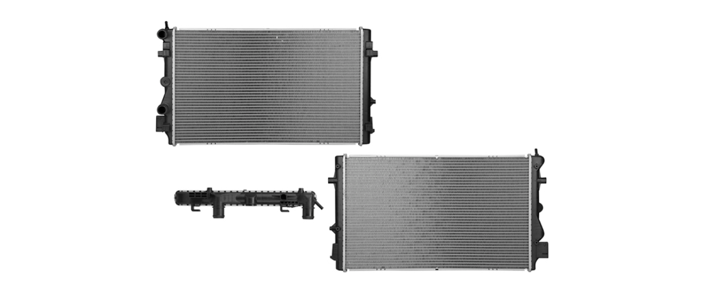 RADIADOR SEAT IBIZA/ VOLKWAGEN POLO 2009 AL 2017 L4 1.6/1.8/2.0L AUT/STD C/SALIDA P/AIRE 25 3/5X15 2/3X26MM ALUM SOLD *R