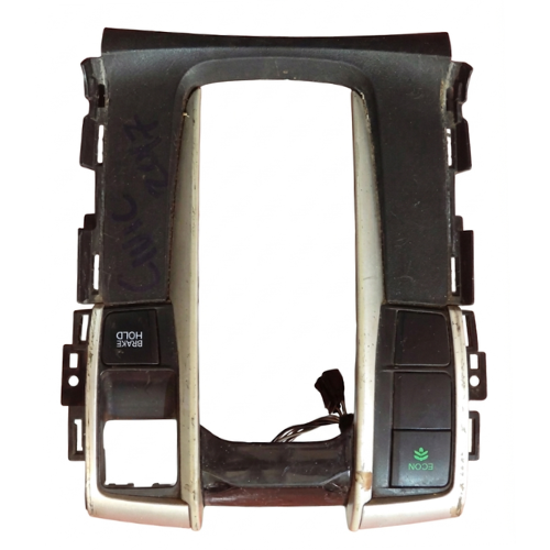 [MCHO-CI16-USOR53] MOLDURA (CONSOLA) HONDA CIVIC 2016 AL 2021 C/INTERRUPTOR BRAKE HOLD/MODO ECON DESMONTADO ORIGINAL COD. 77294-TBA