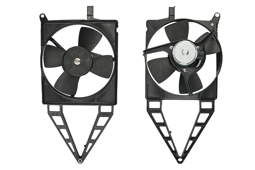 [22061461] MOTOVENTILADOR CHEVROLET CHEVY 1995-2012 1.4, 1.6 / COMPLETO CON TOLVA - SIN AIRE ACONDICIONADO BRUCK