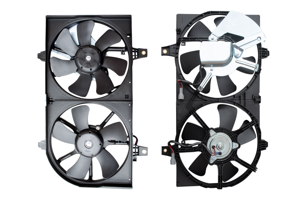[214816M100] MOTOVENTILADOR NISSAN SENTRA B15 2000-2006 1.8 / 2 ASPAS - DOBLE - CON AIRE ACONDICIONADO BRUCK