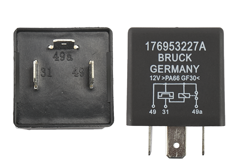 [176953227A] RELAY VOLKSWAGEN SEDAN 78-03 - ATLANTIC 81-87 - CARIBE 77-87 - JETTA II 88-92 / INTERMITENTES BRUCK