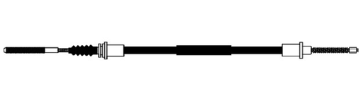 [NITSU84CHIFRMA] CHICOTE FRENO MANO NISSAN TSURU I DE 1984 AL 1987 TRAS IZQ NIKKO COD. 36531-01A00 (117528)
