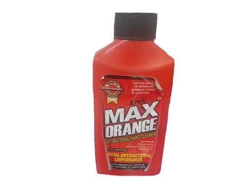 [MACREANLI200M] CREMA ANTIBACTERIAL LIMPIAMANOS MAX ORANGE 200ML COD. 50082 / SP(111169)
