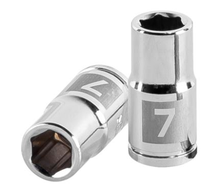 [TRDAD6PUCU1/4DE7] DADO 6 PUNTAS CUADRO 1/4" DE 7MM TRUPER COD. 13169 D-4707-M (126236)