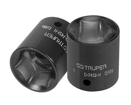 [TRDADIM6PUCU1/21] DADO IMPACTO 6 PUNTAS CUADRO 1/2" DE 21MM TRUPER COD.12421 D-7421-M(127577)