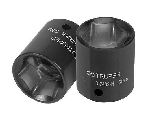 [TRDADIM6PUCU1/27/16] DADO IMPACTO 6 PUNTAS CUADRO 1/2" DE 7/16" TRUPER COD.13376 D-7414-H(127579)