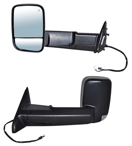 [ELDPU13EL2] ESPEJO DODGE PU 13-16 1500/2500/3500/4000 ELECT TEXT TELESCOPICO C/LUZ INF C/DIRECC C/DESEMP C/SENSOR TEMP IZQ TW