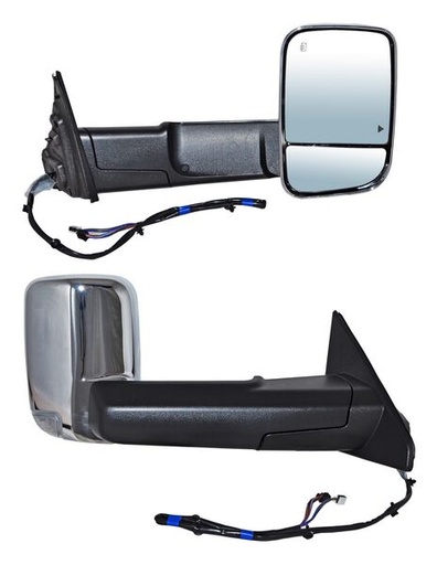 [ELDPU19ER3] ESPEJO DODGE PU 19-20 RAM LINEA NVA ELECT CROM C/DIRECC C/LUZ INF C/MEM C/DESEMP C/SENSOR PUNTO CIEGO DER TW