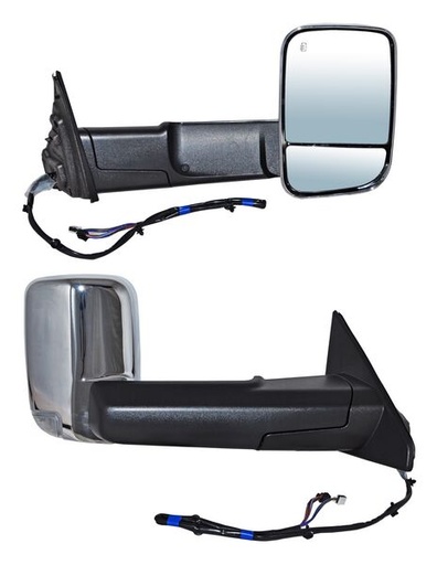 [ELDPU19ER2] ESPEJO DODGE PU 19-20 RAM LINEA NVA ELECT CROM C/DIRECC C/LUZ INF C/MEM C/DESEMP DER TW