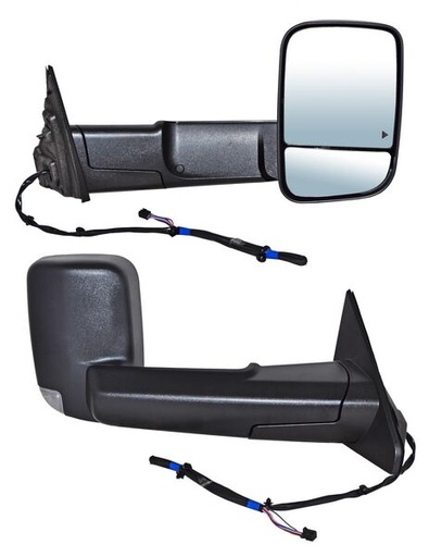 [ELDPU19ER1] ESPEJO DODGE PU 19-20 RAM LINEA NVA ELECT TEXT C/DIRECC C/LUZ INF C/SENSOR PUNTO CIEGO DER TW