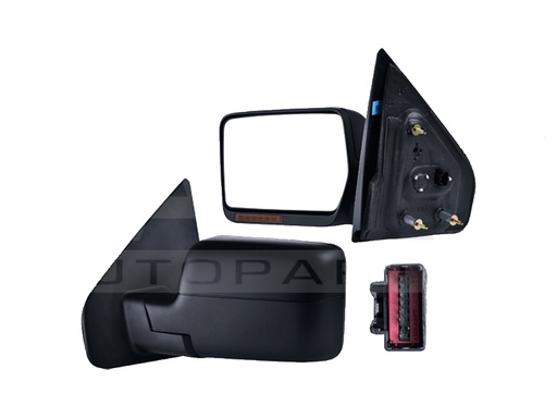 [FOLOB04ESPELCCDPL] ESPEJO FORD LOBO DE 2004 AL 2008 ELECT C/DESEMP C/DIRECC (6 LEDS) LISO 7 PINES XTR/LARIAT/HARLEY/FX4/FX2/KING RANCH/XL/XLT/STX IZQ *A