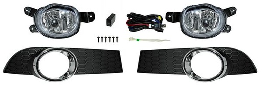 [CHAV12FAACPJG] FARO AUX (NIEBLA) CHEVROLET AVEO DE 2012 AL 2017 C/REJILLA C/FOCO F/CROM JGO TW