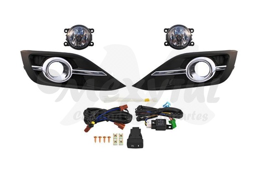 [HOCRV12FAAHGFCLR] FARO AUX (NIEBLA) HONDA CRV DE 2012 AL 2014 C/REJILLA F/CROM JGO HGO  TW