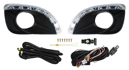 [19-A967DA05Z3] FARO AUX (NIEBLA) TOYOTA CAMRY 10-11 C/REJILLA C/LEDS JGO **** TW