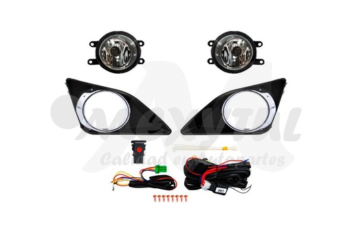 [TOCOR09FAACRLR] FARO AUX (NIEBLA) TOYOTA COROLLA DE 2009 AL 2010 C/REJILLA F/CROM JUEGO HGO (132494)